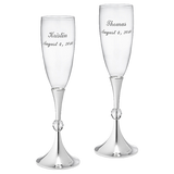 Crystal Ball Toasting Flutes