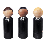 Hand-painted Wooden Couple Cake Topper